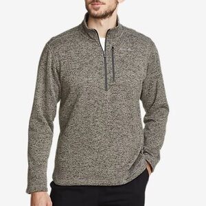 Eddie Bauer Mens Radiator Sweater  Fleece Quarter-Zip Pullover Medium